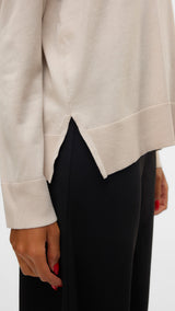 VERO MODA VMSILJE v-neck pullover in moonbeam - Image 6