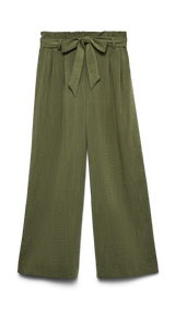 VERO MODA VMSYDNEY paperbag ankle pant in kalamata - Image 3