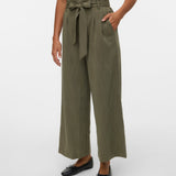 VERO MODA VMSYDNEY paperbag ankle pant in kalamata - Image 4