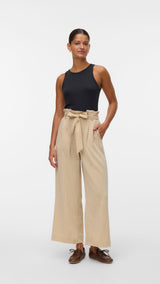 VERO MODA VMSYDNEY paperbag ankle pant in safari - Image 1