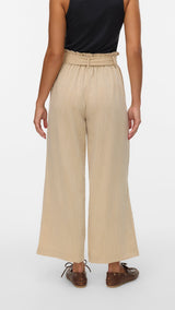 VERO MODA VMSYDNEY paperbag ankle pant in safari - Image 2