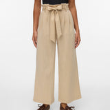 VERO MODA VMSYDNEY paperbag ankle pant in safari - Image 4