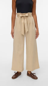 VERO MODA VMSYDNEY paperbag ankle pant in safari - Image 4