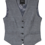VERO MODA VMTANIA waistcoat - medium grey melange