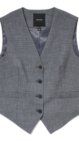 VERO MODA VMTANIA waistcoat - medium grey melange
