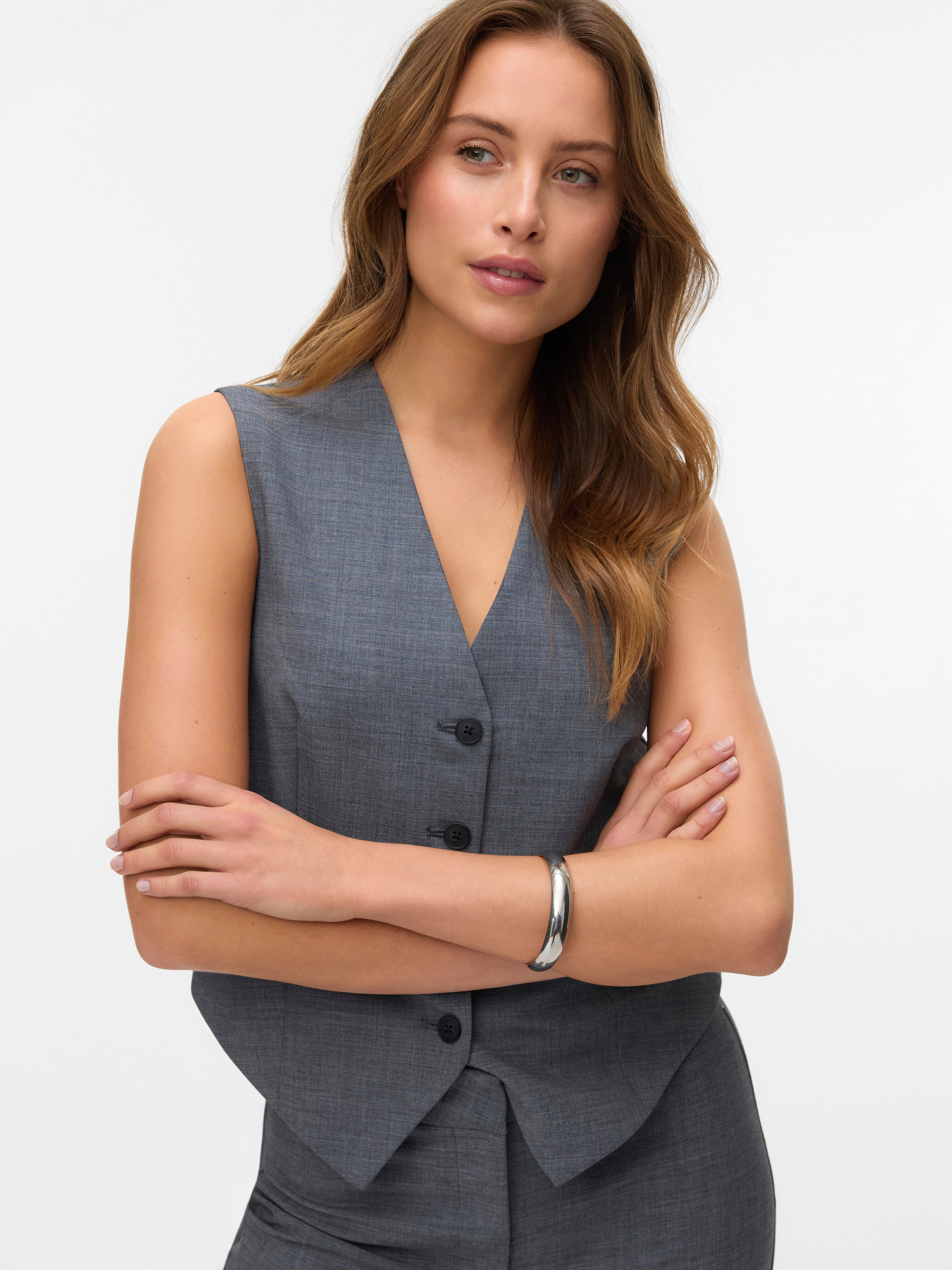 VERO MODA VMTANIA waistcoat - black