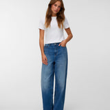 VERO MODA VMTAYLOR wide jeans in medium blue denim - Image 1