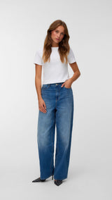 VERO MODA VMTAYLOR wide jeans in medium blue denim - Image 1