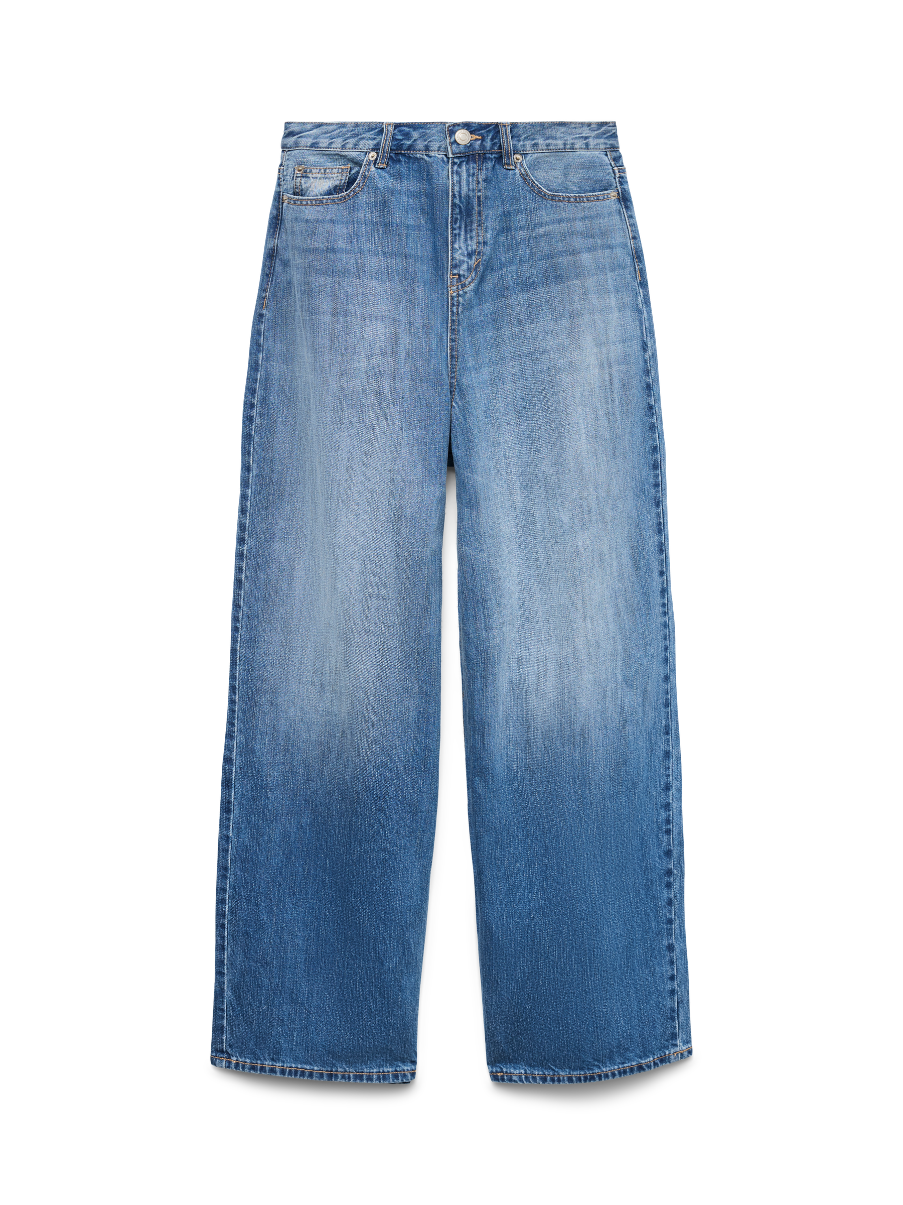 VERO MODA VMTAYLOR wide jeans in medium blue denim - Image 3