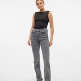 VERO MODA VMTESSA straight jeans in medium grey denim - Image 5