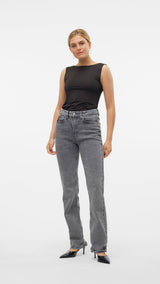 VERO MODA VMTESSA straight jeans in medium grey denim - Image 5