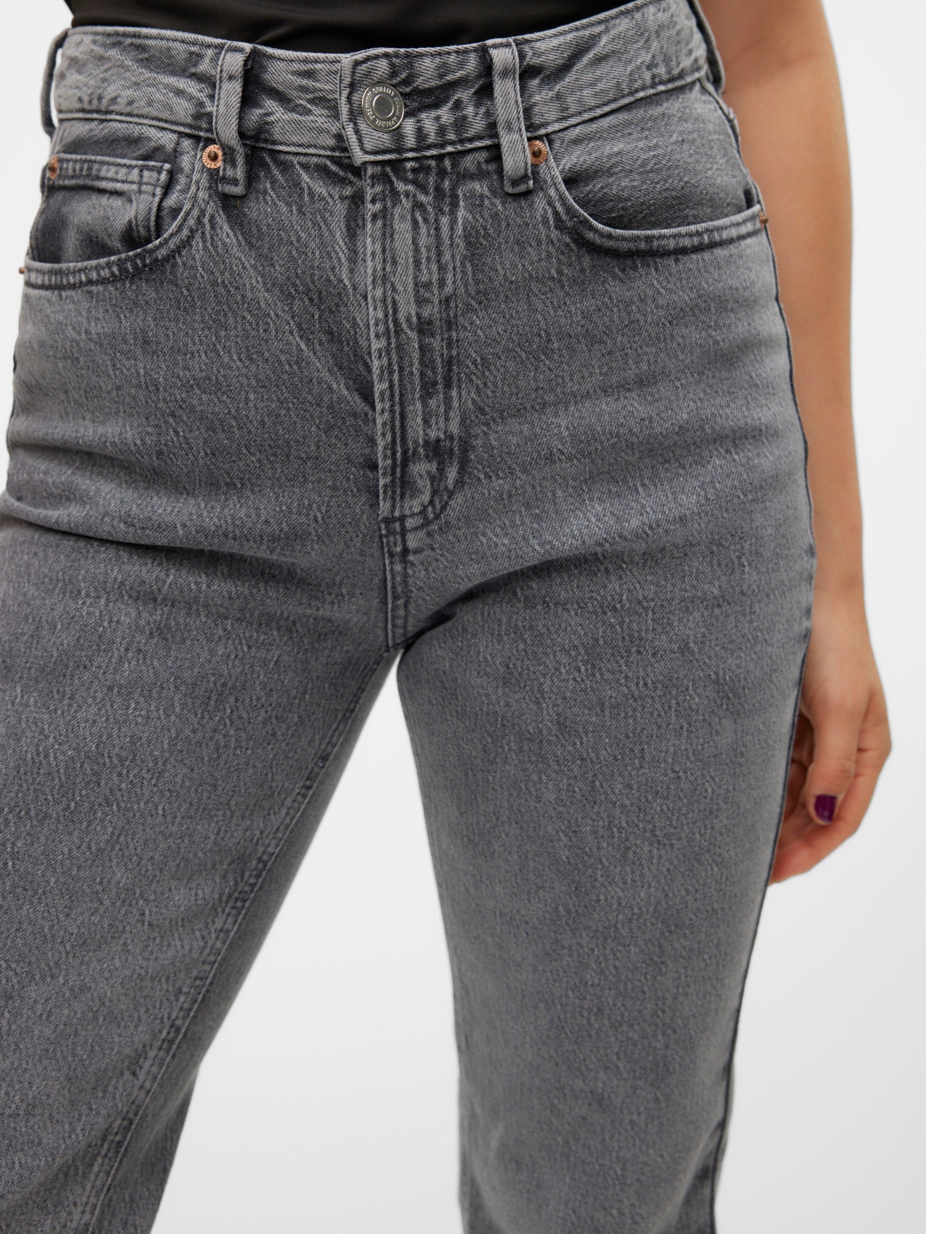 VERO MODA VMTESSA straight jeans in medium grey denim - Image 7