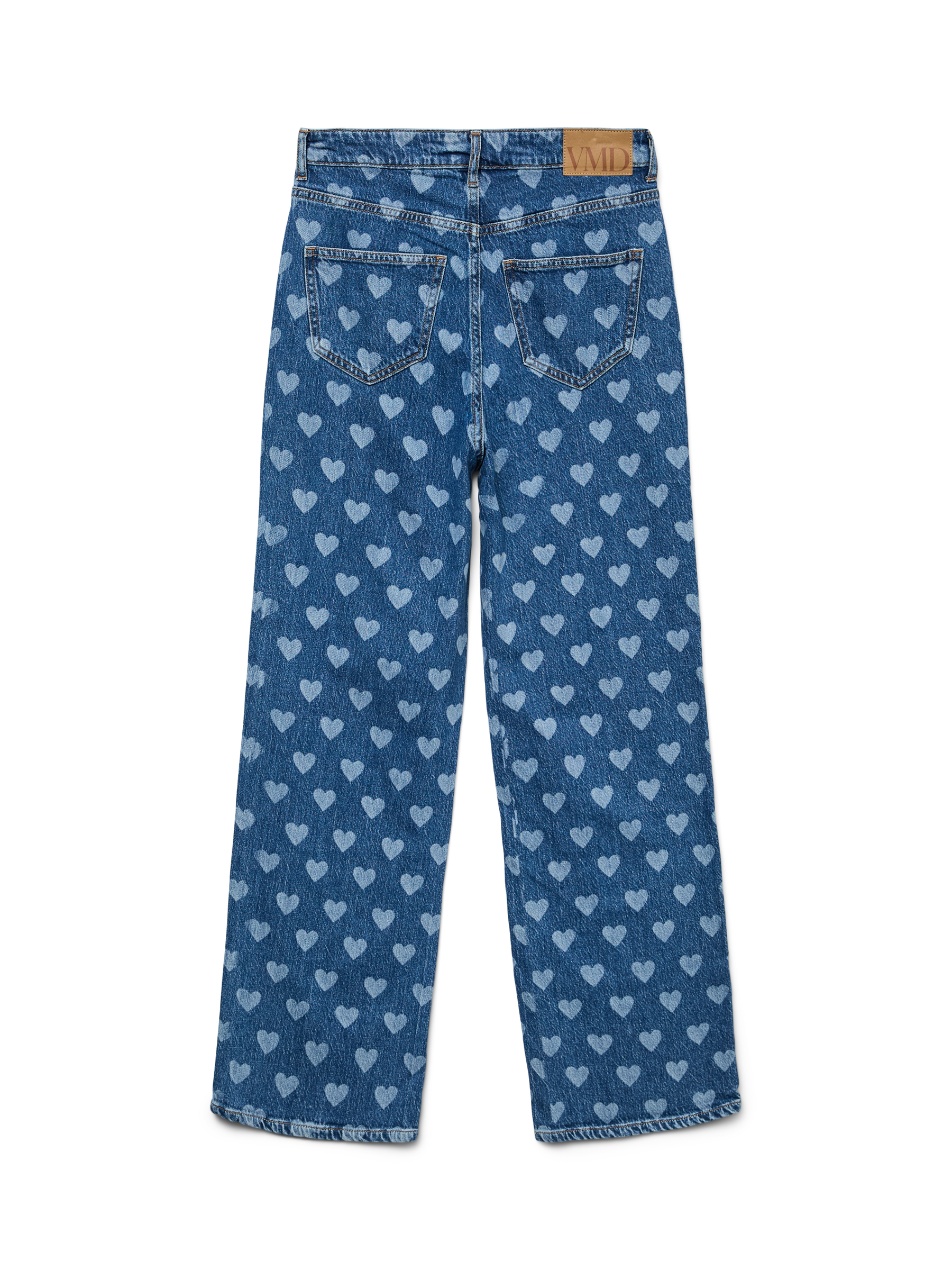 VERO MODA VMTESSA wide jeans print in medium blue - Image 4