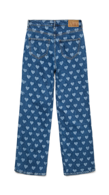 VERO MODA VMTESSA wide jeans print in medium blue - Image 4