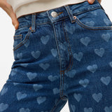 VERO MODA VMTESSA wide jeans print in medium blue - Image 7