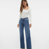 VERO MODA VMTESSA wide jeans in medium blue - Image 5