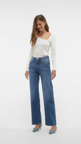 VERO MODA VMTESSA wide jeans in medium blue - Image 5