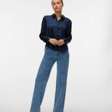 VERO MODA VMTESSA wide rhine hearts in medium blue denim ra360 - Image 1