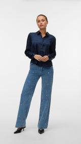 VERO MODA VMTESSA wide rhine hearts in medium blue denim ra360 - Image 1