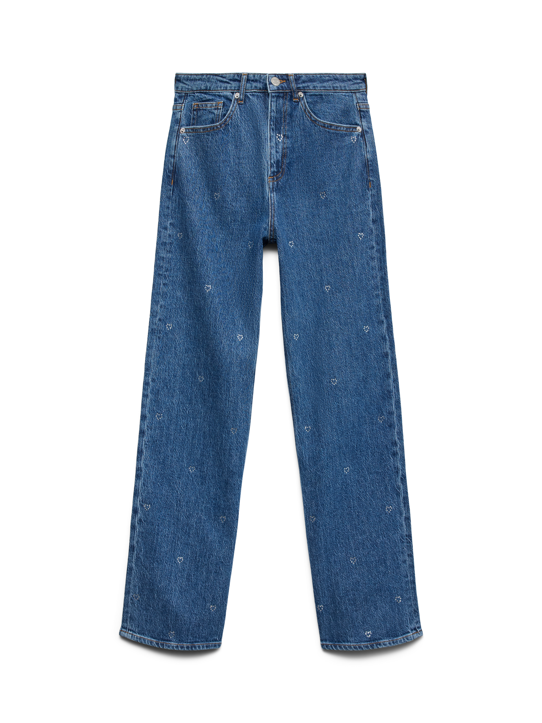 VERO MODA VMTESSA wide rhine hearts in medium blue denim ra360 - Image 3