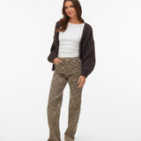 VERO MODA VMTESSA wide stretch aop jeans in silver mink leopard - Image 1