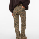 VERO MODA VMTESSA wide stretch aop jeans in silver mink leopard - Image 2