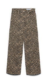 VERO MODA VMTESSA wide stretch aop jeans in silver mink leopard - Image 3