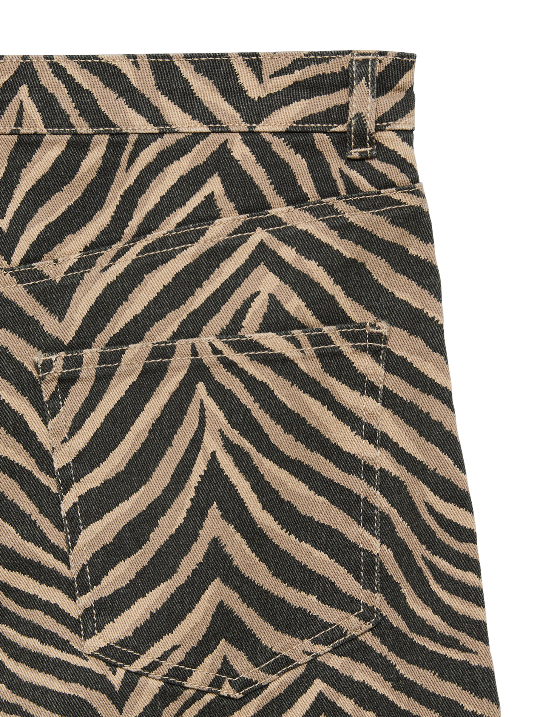 VERO MODA VMTESSA wide stretch aop jeans in silver mink leopard - Image 4