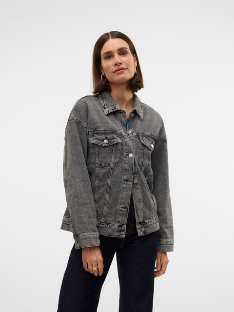 VERO MODA VMTESSA oversize denim jacket in light blue