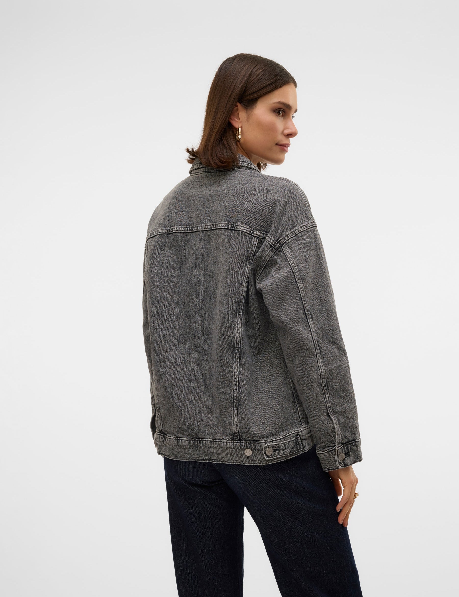 VERO MODA VMTESSA oversize denim jacket in light blue - Image 2