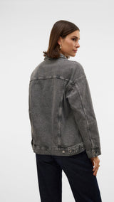 VERO MODA VMTESSA oversize denim jacket in light blue - Image 2