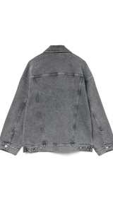 VERO MODA VMTESSA oversize denim jacket in light blue - Image 4