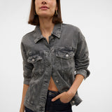 VERO MODA VMTESSA oversize denim jacket in light blue - Image 6
