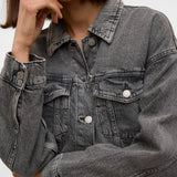 VERO MODA VMTESSA oversize denim jacket in light blue - Image 7