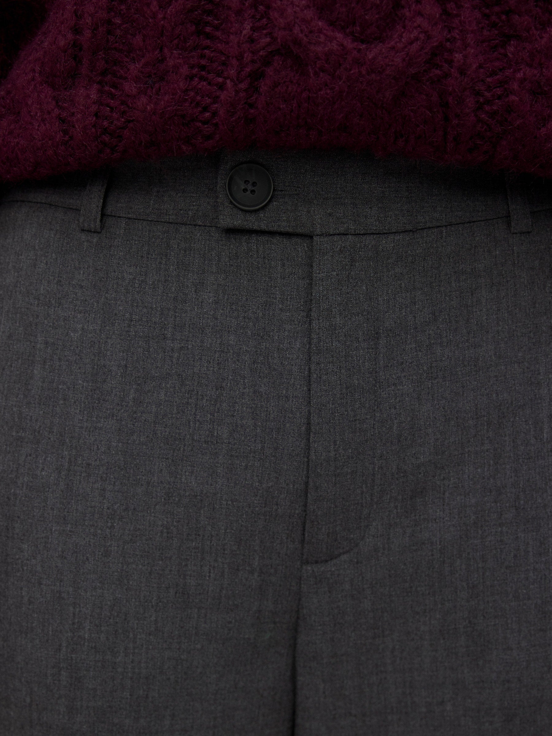 VERO MODA VMTEXAS straight pant in dark grey melange - Image 6
