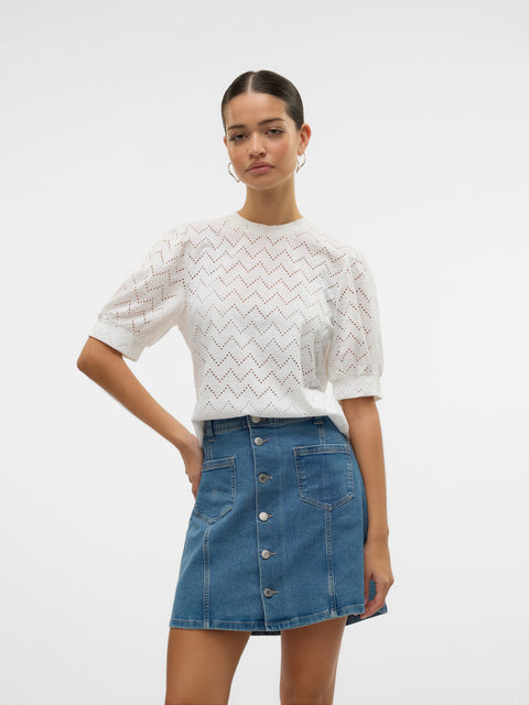 VERO MODA VMTHAS 2/4 top vo in snow white