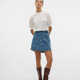 VERO MODA VMTHAS 2/4 top vo in snow white - Image 4