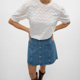 VERO MODA VMTHAS 2/4 top vo in snow white - Image 5