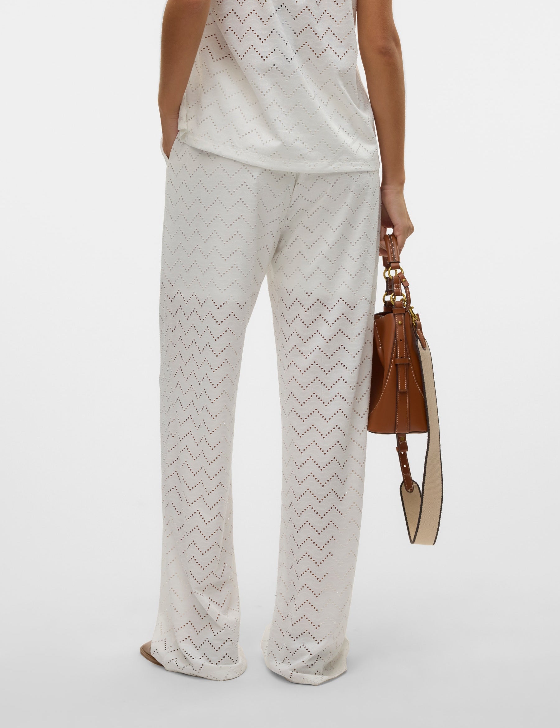 VERO MODA VMTHAS wide pant vo in snow white - Image 2