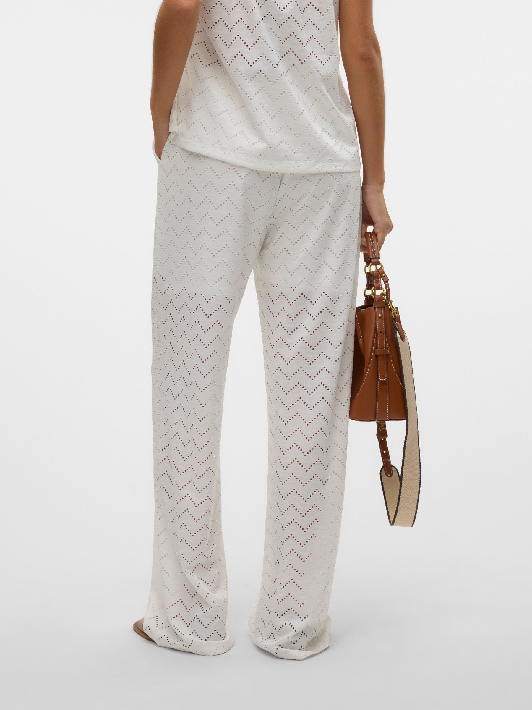 VERO MODA VMTHAS wide pant vo in snow white - Image 2