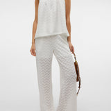 VERO MODA VMTHAS wide pant vo in snow white - Image 5