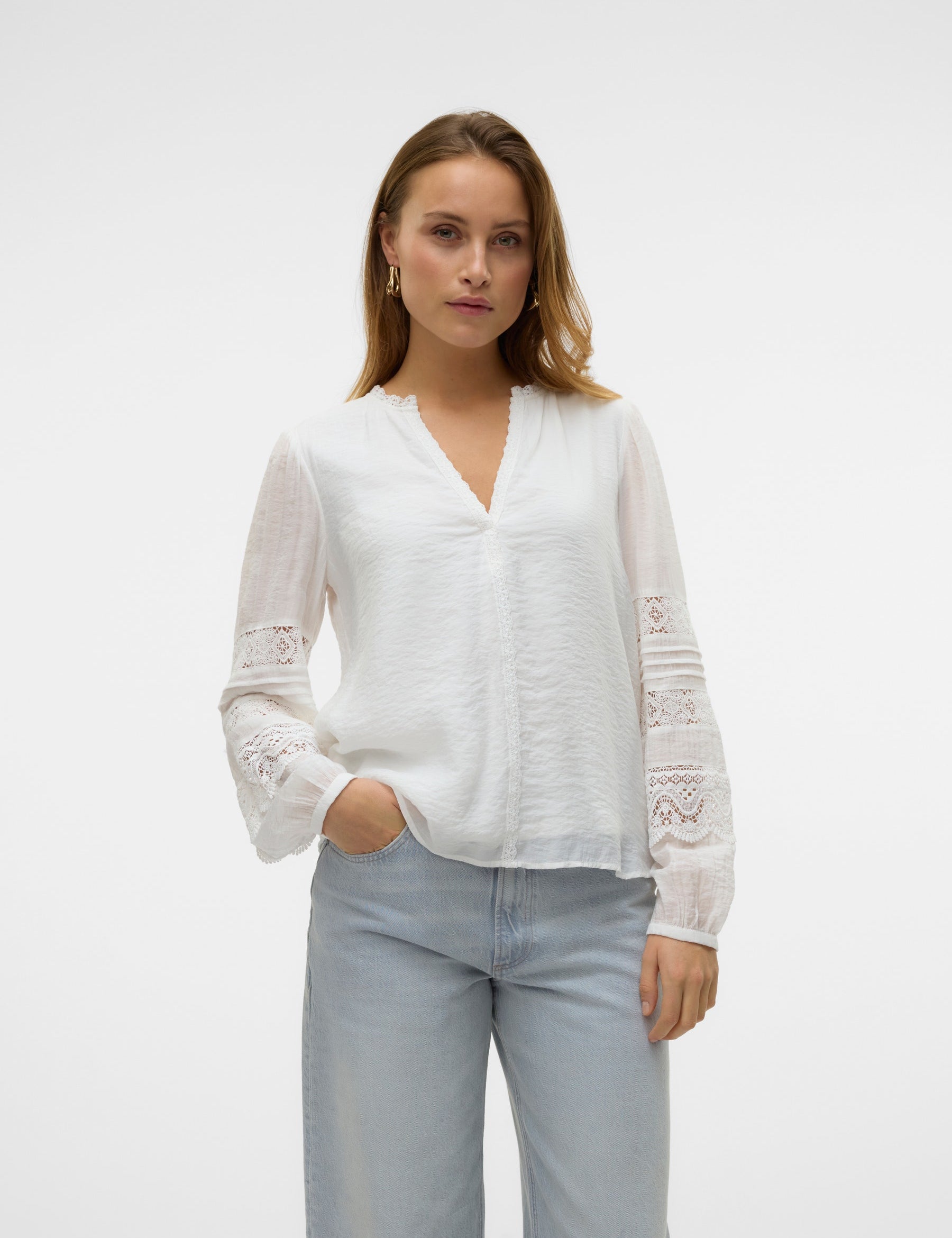 VERO MODA VMTIFFANI top ce in snow white - Image 1