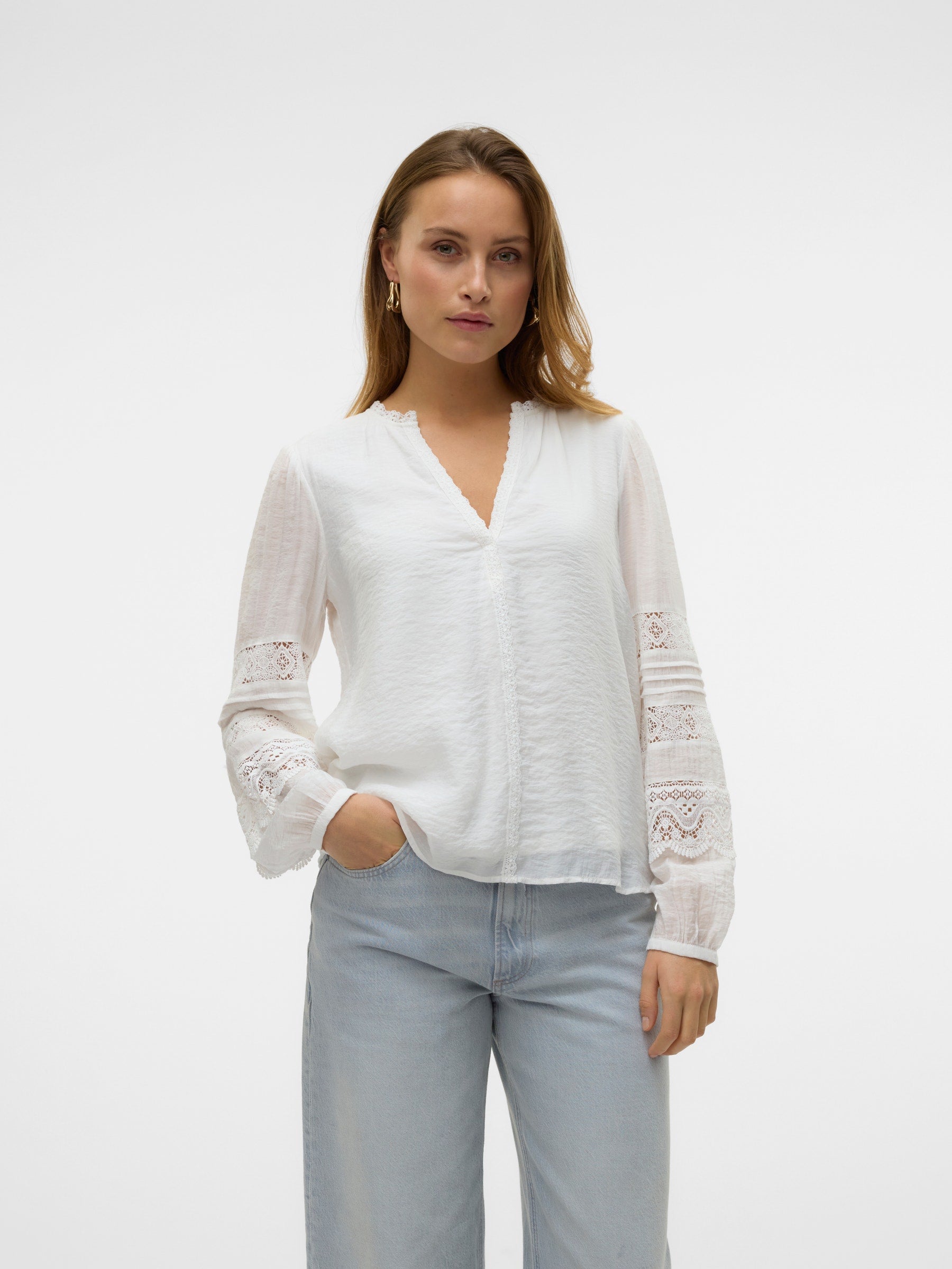 VERO MODA VMTIFFANI top ce in snow white - Image 1