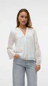 VERO MODA VMTIFFANI top ce in snow white - Image 1