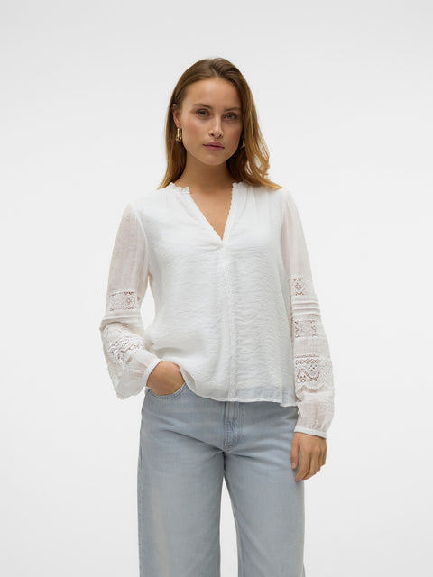 VERO MODA VMTIFFANI top ce in snow white