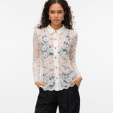 VERO MODA VMTILLE lace shirt top in snow white - Image 1