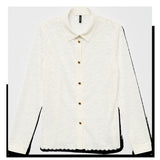 VERO MODA VMTILLE lace shirt top in snow white - Image 3