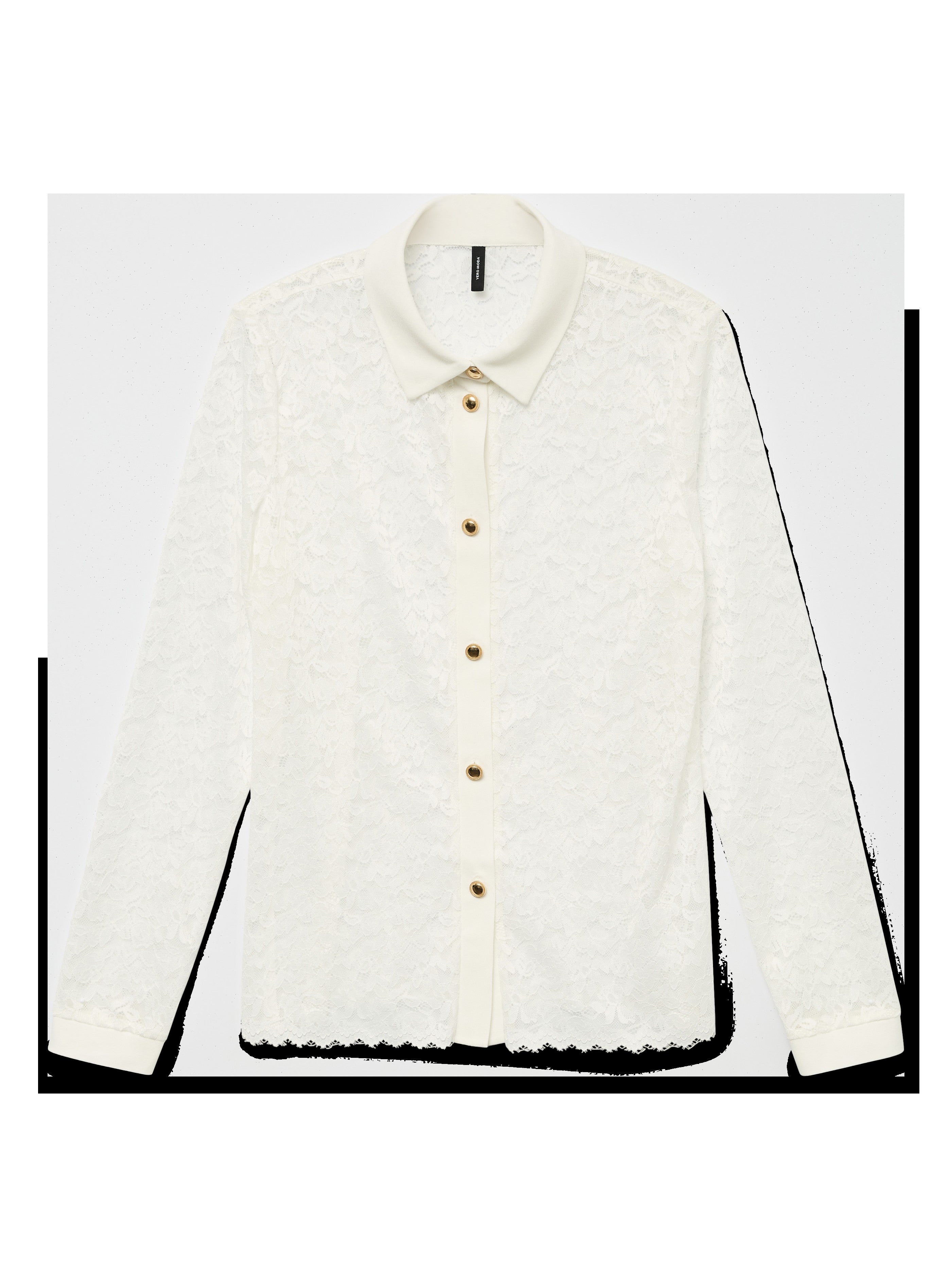 VERO MODA VMTILLE lace shirt top in snow white - Image 3