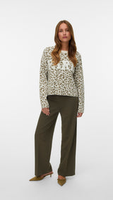 VERO MODA VMTRES bien o-neck pullover in birch - Image 1