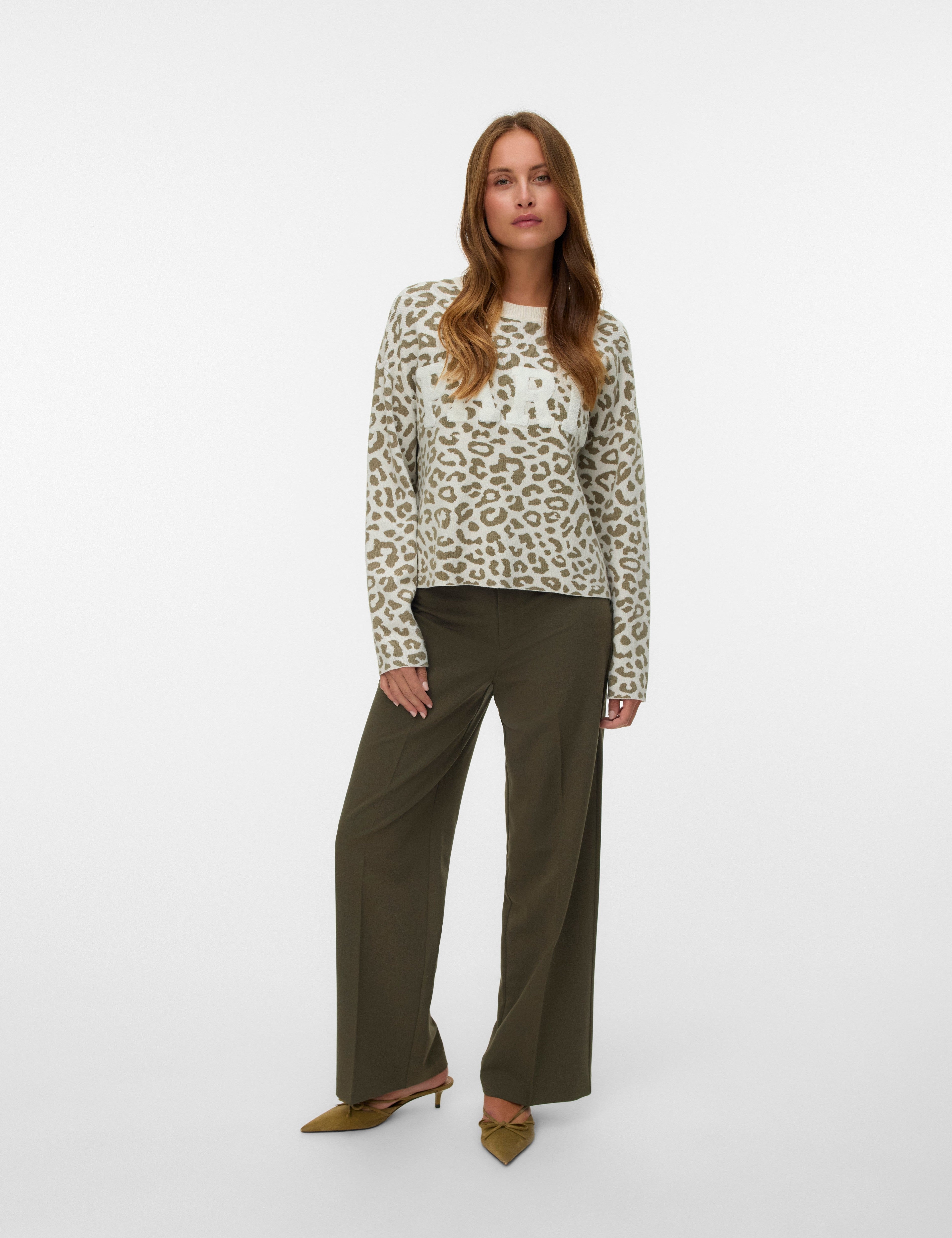 VERO MODA VMTRES bien o-neck pullover in birch - Image 1